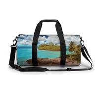 Sea Sunset Flying Dragon Sac de sport avec compartiment pour homme et femme, Paysage des Caraïbes, 17.7in/9in/9in