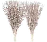 Sea Team 12-Pack Ornements de Tige de Baies Scintillantes artificielles, bâtonnets de Perles décoratives, brindilles Scintillantes, Branches pour Arbre de Noël, Petit Vase, Vacances, Mariage, fête