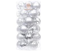 Sea Team 60mm/2.36" Ensemble d’Ornements Peints en Couleur et étincelants et de Boules suspendues pour Sapin de Noël - 30 pièces