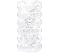 Sea Team 60mm/2.36" Ensemble d’Ornements Peints en Couleur et étincelants et de Boules suspendues pour Sapin de Noël - 30 pièces