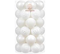 Sea Team 60mm/2.36" Ensemble d’Ornements Peints en Couleur et étincelants et de Boules suspendues pour Sapin de Noël - 41 pièces