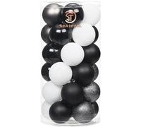 Sea Team 60mm/2.36" Ensemble d’Ornements Peints en Couleur et étincelants et de Boules suspendues pour Sapin de Noël - 30 pièces