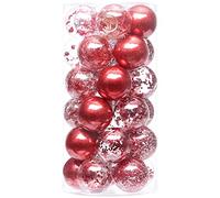 Sea Team 60mm/2.36" Ensemble d’Ornements Peints en Couleur et étincelants et de Boules suspendues pour Sapin de Noël - 30 pièces