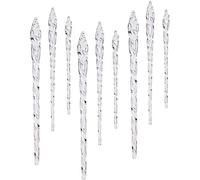 Sea Team Colonne glacée Noël en Verre Transparent/coloré pour décorer Le Sapin de Noël, 1,57, 1,97, 2,36 Pouces, Ensemble de 36