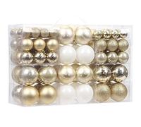 Sea Team Le Coffret-Cadeau Contenant 100 pièces Mixtes de Boules et d’Ornements de Noël incassables et Anti-Chocs, Les Ornements festifs, réutilisables, Portables, Parfaits pour décoration Sapin Noël