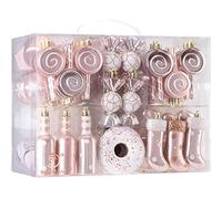 Sea Team Le Coffret-Cadeau Contenant 80 pièces Mixtes de Boules et d’Ornements de Noël incassables et Anti-Chocs, Les Ornements festifs, réutilisables, Portables, Parfaits pour décoration Sapin Noël