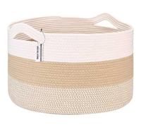 Sea Team Panier à linge tissé XXL extra large avec poignées - Grand panier de rangement pour vêtements, serviettes, jouets - Parfait pour chambre à coucher, salon, chambre d'enfant - Robuste et