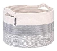 Sea Team Panier à linge tissé XXL extra large avec poignées - Panier de rangement robuste pour vêtements, serviettes, jouets - Parfait pour la chambre à coucher, le salon ou le dortoir - Facile à