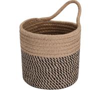 Sea Team Paniers suspendus en corde de coton, petit panier de rangement tissé de 17 cm, sac à vélo, planteur en tissu, pot, organisateur mural, porte-clés, porte-monnaie