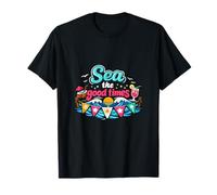 Sea The Good Times Graphique Permanent pour fête de Vacances T-Shirt