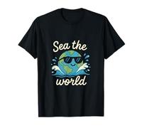 Sea The World Beach Squad Globe Lunettes de Soleil T-Shirt