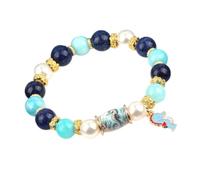 Sea Theme Beaded Bracelet - Adjustable Women Jewelry Wristband With Colorfu