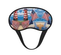 Sea to Shining Sea - Masque de sommeil à imprimé patriotique, blocage de la lumière, doux et confortable pour les yeux de nuit pour femmes et hommes pour dormir, voyage, nuit