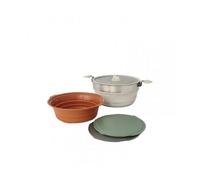 SEA TO SUMMIT - Kit de cuisine Detour Essentials Camp Kitchen - Pour 2 à 4 personnes - 4 pièces - Casserole pliable de 5 l et passoire + couvercle + 2 planches à découper - Sans BPA - Ustensile de