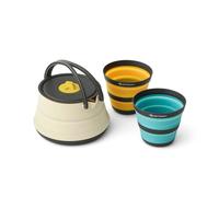 Ensemble de bouilloire Sea to Summit Frontier 1.1L + 2 tasses pliables beige orange bleu