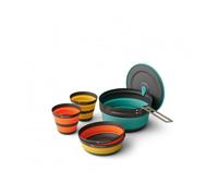 Sea to Summit Kit de cuisine pliable ultraléger pour 2 personnes (1 casserole, 2 bols, 2 tasses) en Silicone de qualité alimentaire, aluminium anodisé dur