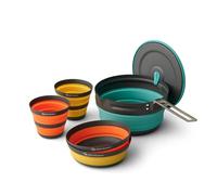 Sea to Summit Kit de cuisine pliable ultraléger pour 2 personnes (1 casserole, 2 bols, 2 tasses) en Silicone de qualité alimentaire, aluminium anodisé dur
