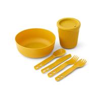 Sea to Summit Passage Service de table de camping pour 1 personne, bol, tasse, ustensiles, bois de flèche jaune