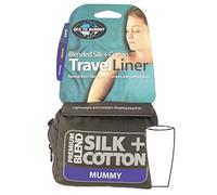 Draps de voyage Sea to Silk Cotton Mummy 185x62 cm bleu