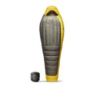 Sea to Summit Spark Sac de Couchage ultraléger en Duvet Standard (-9 °C) - en Forme de Momie - Pleine Longueur - 850+ Loft Ultra-Dry Down - 3 Saisons - pour la randonnée - Gris et Jaune - 730 g