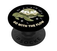 Sea Turtle Ocean Creatures Beach Schildkröte Ozean PopSockets PopGrip Adhésif