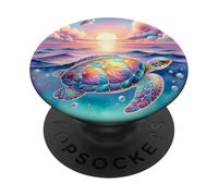 Sea Turtle Phone Grip Beach Cell Phone Pop Out Button Holder PopSockets PopGrip Adhésif