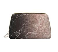 Sea Turtle Trousse de toilette en cuir pour femme, Couleur marbre or rose., Taille unique