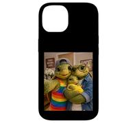 Sea Turtle Two Moms Life Selfie Fête des Mères Queer Mom Pride Coque pour iPhone 14