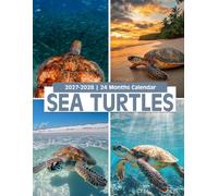Sea Turtles Calendar 2027 - 2028: Two Year Planner Jan 2027 to Dec 2028 with US Holidays for Work School Family Travel and Notes