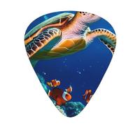 Sea Turtles Coffret cadeau Médiators lisses et durables pour guitare acoustique, électrique et basse, cadeau parfait pour les amateurs de guitare et les musiciens