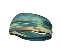 Sea Under The Aurora Borealis Bandeau de Sport Imprimé Évacuation de la transpiration pour Homme Femme Parfait pour Course à Pied Basketball Yoga Randonnée