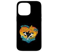 Sea World Family Adventure 2026 Baleines Cœur Coucher de Soleil Océan Coque pour iPhone 14 Pro Max