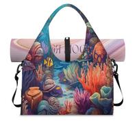 Sea World Sac de sport avec compartiment à chaussures Sac fourre-tout pour la gym, le yoga, les voyages, couleur, L, Sac de voyage