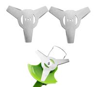 SEABABOO 2 Pièces Lames de Coupe-Bordures en Métal, ø 5 mm Lame Débroussailleuse, Lame de Rechange pour Tondeuse à Gazon à 3 Dents, Accessoires de Lame de Rechange, Largeur de Coupe 120 mm
