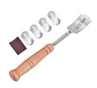 SEABABOO Couteau à Pain Lame Boulanger Acier Inoxydable Lames Housse Boulangers Lame Coupe PâTe Pain Lame Boulanger En Acier Inoxydable Lames Couper Le GâTeau Au Fromage 5 Lames + 1 Set De Couteaux