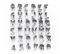 SEABABOO Emporte Piece Alphabet 36 Pcs Emporte Pièces En Forme De Lettres Et Chiffres Emporte Piece Alphabet Acier Inoxydable Moule À Biscuit Chiffres pour Biscuits Pâtisserie Fondant Gâteaux
