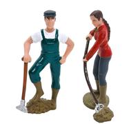 SEABABOO Figurine D'Agriculteurs De Ferme 2Pcs Miniatures Figurine D'Agriculteurs Miniature Agriculteur Figurines Modèle D'Agriculteur De Ferme pour Micro-Paysages Utilisés Modèle Déco (10x6CM)