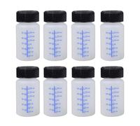 SEABABOO Lot de 8 flacons de retouche de peinture avec pinceaux et billes de mélange, 60 ml, récipient vide en plastique pour retouche de rayures de voiture, colle pigmentée, blanc (8)