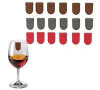 SEABABOO Marqueur De Verre Silicone 18 Pièces Marque Verre À Vin Réutilisables Marqueurs De Boissons En Silicone Fêtes Marker Coupe Silicone Marque Verres Colorés Identifiants pour Verres Tasses