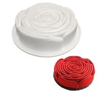 SEABABOO Moule À Gâteau En Silicone Rose Grande 6 In Moule En Silicone Forme De Fleur Moule À Gâteau En Forme De Rose Moules De Cuisson Antiadhésif pour Cheesecake Brownie Tartes Flan