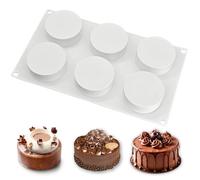 SEABABOO Moules En Silicone Cylindriques À 6 Cavités De L7 X H3 CM Moule En Silicone À Chocolat À Cylindre Dessert Cylindrique pour Couvercle De Chocolat Brownie Muffins Brownies