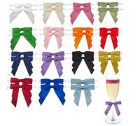 SEABABOO Verre À Vin Marqueur De Noeud Papillon 30 Pièces Marqueur De Gobelet À Vin De Noeud Papillon Marqueur De Verre À Vin Papillon Marqueurs Pour Verre À Vin Champagne (Couleur, 7 cm)