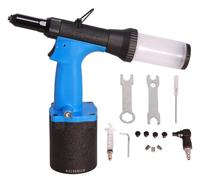 Seababyhouse Auto-aspiration Riveteuse Pneumatique Pistolet à Riveter à Air Hydraulique, 3/16" (4.8mm), 5/32" (4mm), 1/8" (3.2mm), 3/32" (2.4mm), avec Mâchoires de Rechange