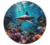 Seabed A School of Fish 1000 Pièces Puzzle Rond Cadeau Bricolage Puzzle Circulaire Unique Adulte 1000pcs (67.5x67.5cm)