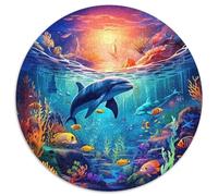 Seabed A School of Fish 1000 Pièces Puzzle Rond Cadeau Irrégulière Puzzle Circulaire Difficile Classiques 1000pcs (67.5x67.5cm)