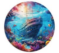 Seabed A School of Fish Puzzles 1000 Pieces Cadeau Unique Jeu Éducatif Défi Jouet À De Qualité Supérieure Peinture Art pour Adultes Enfants 1000pcs (67.5x67.5cm)