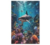 Seabed A School of Fish Puzzles en Bois 1000 Pièces pour Adultes, Poster Jigsaw Puzzle, Design Unique Jouet Éducatif pour Adolescents Et Enffourmis Idée Cadeau (78×53cm)