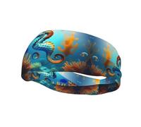 Seabed Coral Seahorse Bandeau de sport pour course à pied, cyclisme, yoga et fitness