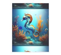 Seabed Coral Seahorse Crystal Stickers Glitter Star Heart Shiny Transparent Decals for Mobile Phone Cases Laptop