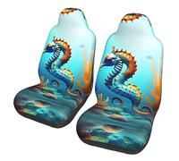 Seabed Coral Seahorse Housses de siège de voiture universelles - Protection de sièges avant compatible avec voitures, SUV, berlines, camions